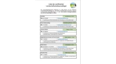 Anbieterliste Obstbaumpflege